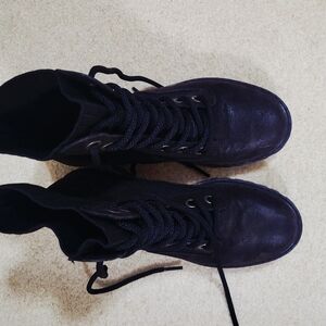 Blowfish Black Lace-Up Boots Size 6